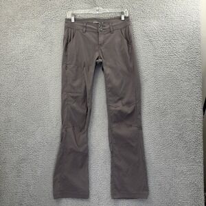 Prana Halle Pants Gray Outdoor Convertible Hiking Stretch Nylon Women's 2 x 32